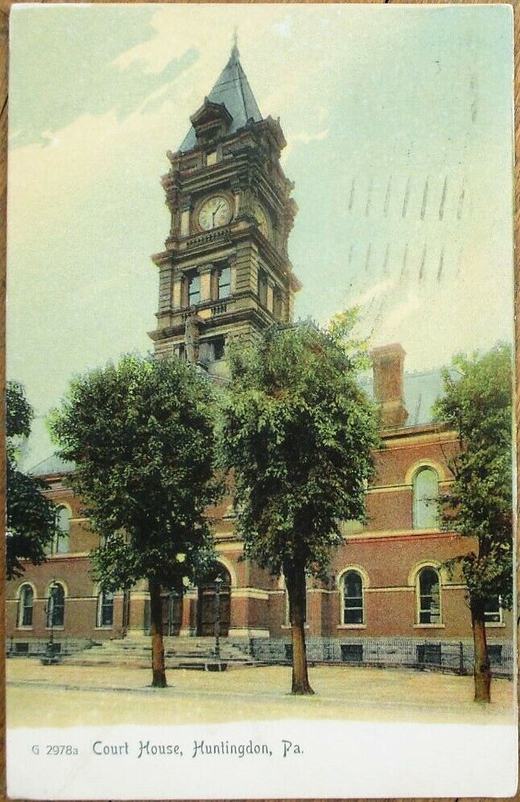 The Huntingdon County courthouse in 1905, the building the grand jury's report of 1882 led to.