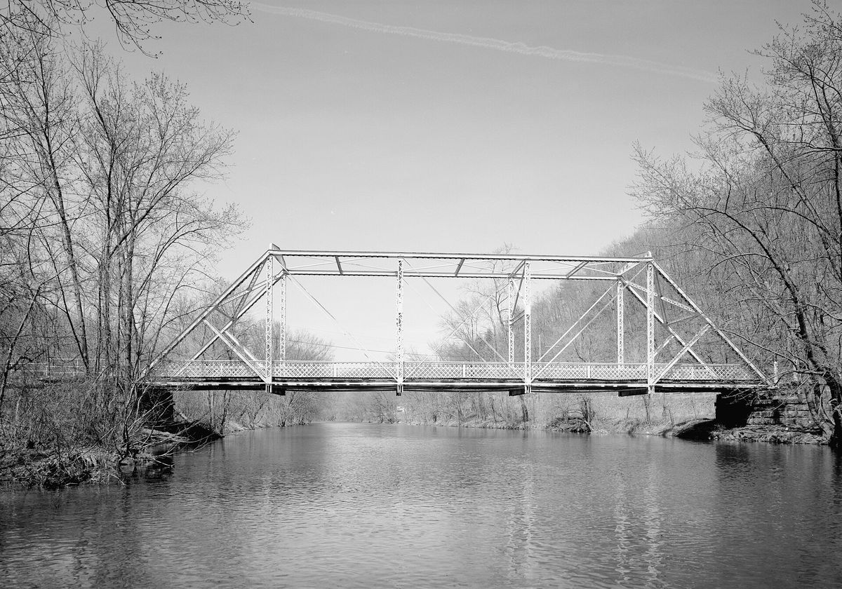 Southern (downstream) side of the Birmingham Bridge, spanning the Juniata River north of Birmingham
